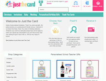 Tablet Screenshot of justthecard.co.uk